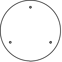 Kruh 3 otvory (35cm priemer, nutne objednať 3ks svietidiel)