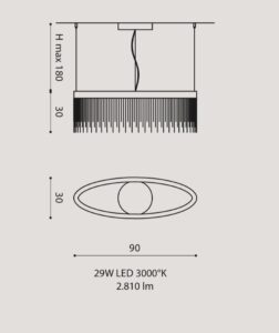 Ø90 cm ovál